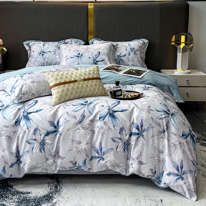 91家纺网 家纺一手货源 找家纺 （总）红日子纺织品 2025新款60s长绒棉纯棉贡缎印花四件套