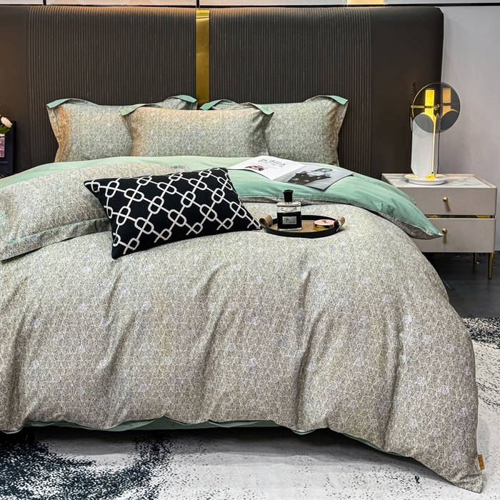 91家纺网 家纺一手货源 找家纺 （总）红日子纺织品 2025新款60s长绒棉纯棉贡缎印花四件套