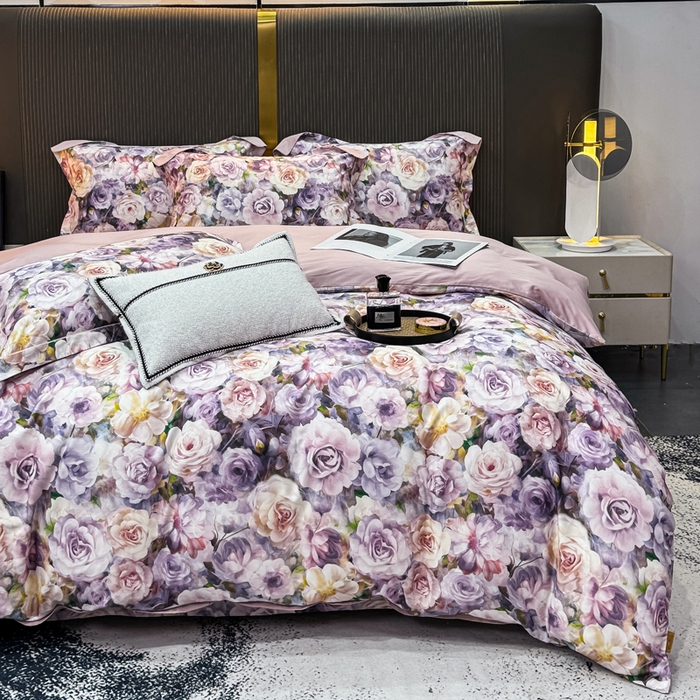 91家纺网 家纺一手货源 找家纺 （总）红日子纺织品 2025新款60s长绒棉纯棉贡缎印花四件套