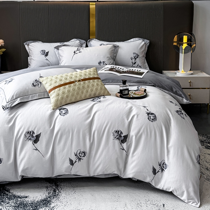 91家纺网 家纺一手货源 找家纺 （总）红日子纺织品 2025新款60s长绒棉纯棉贡缎印花四件套