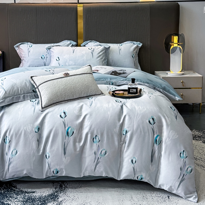 91家纺网 家纺一手货源 找家纺 （总）红日子纺织品 2025新款60s长绒棉纯棉贡缎印花四件套