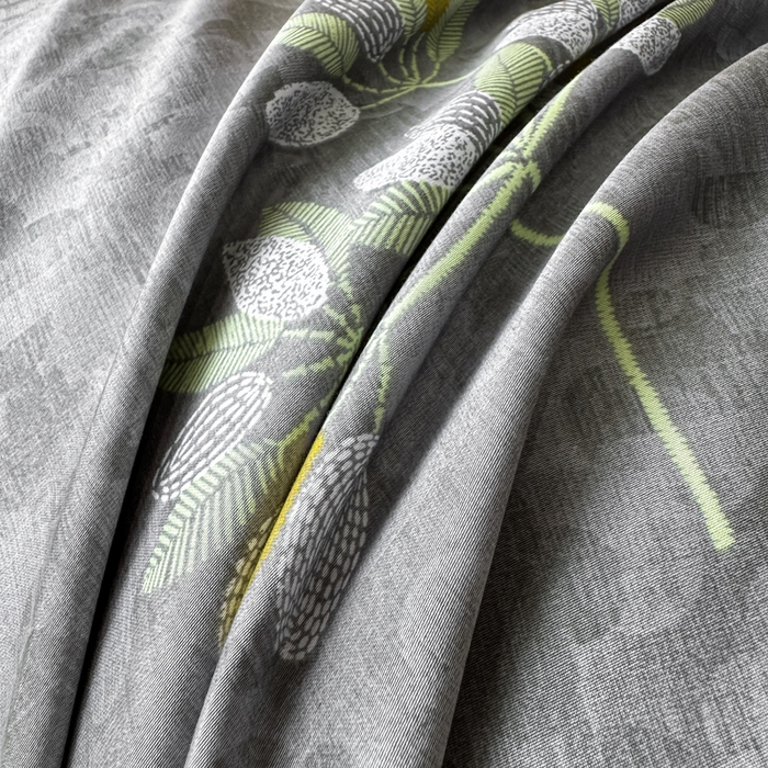 91家纺网 家纺一手货源 找家纺 红日子纺织品 2025新款60s长绒棉纯棉贡缎印花四件套 墨香