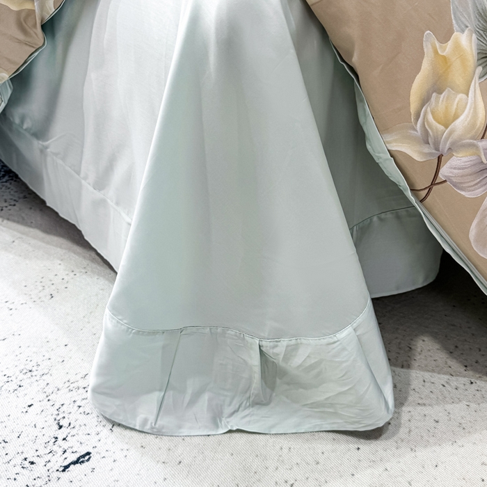 91家纺网 家纺一手货源 找家纺 红日子纺织品 2025新款60s长绒棉纯棉贡缎印花四件套 沐兮