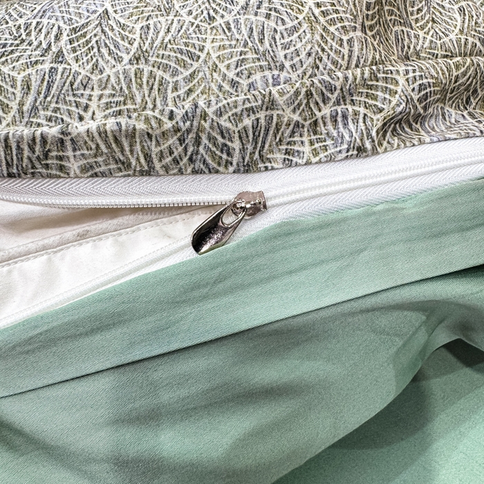 91家纺网 家纺一手货源 找家纺 红日子纺织品 2025新款60s长绒棉纯棉贡缎印花四件套 沐雁-绿