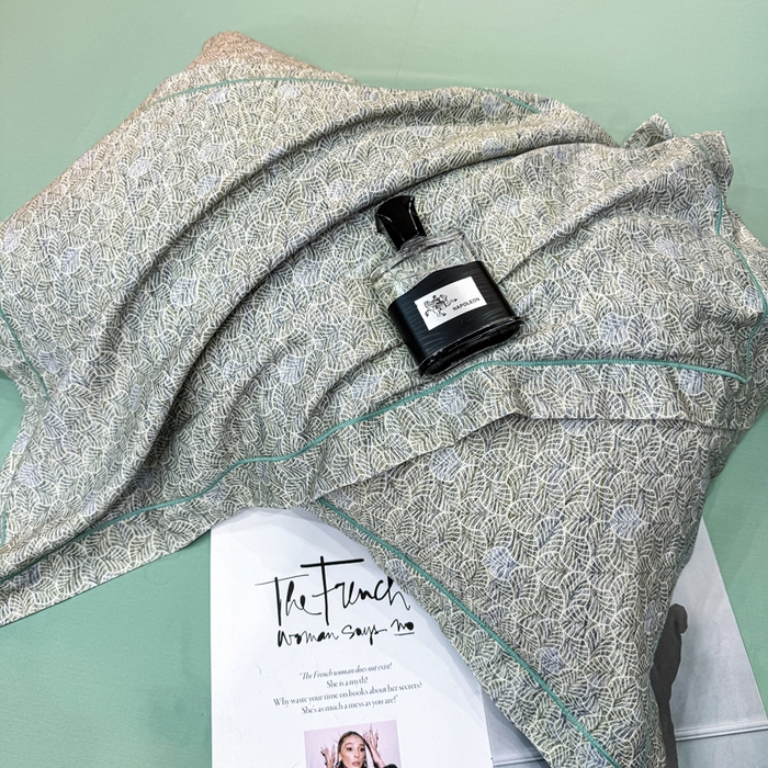 91家纺网 家纺一手货源 找家纺 红日子纺织品 2025新款60s长绒棉纯棉贡缎印花四件套 沐雁-绿