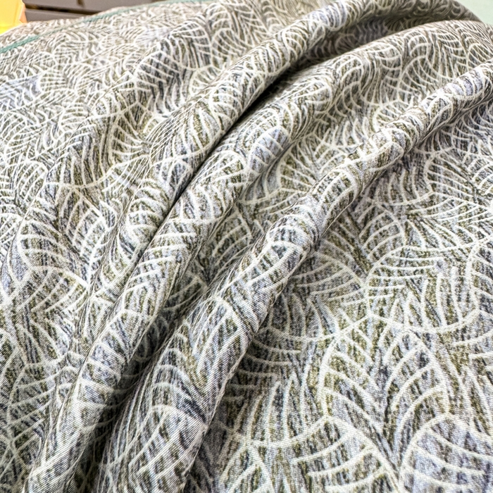 91家纺网 家纺一手货源 找家纺 红日子纺织品 2025新款60s长绒棉纯棉贡缎印花四件套 沐雁-绿