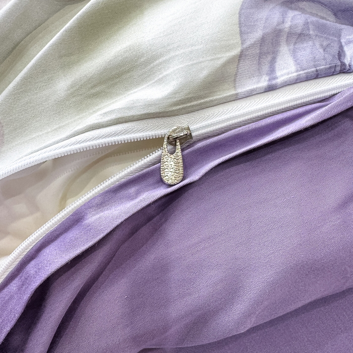 91家纺网 家纺一手货源 找家纺 红日子纺织品 2025新款60s长绒棉纯棉贡缎印花四件套 生如夏花