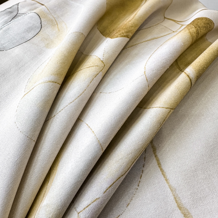 91家纺网 家纺一手货源 找家纺 红日子纺织品 2025新款60s长绒棉纯棉贡缎印花四件套 叶韵