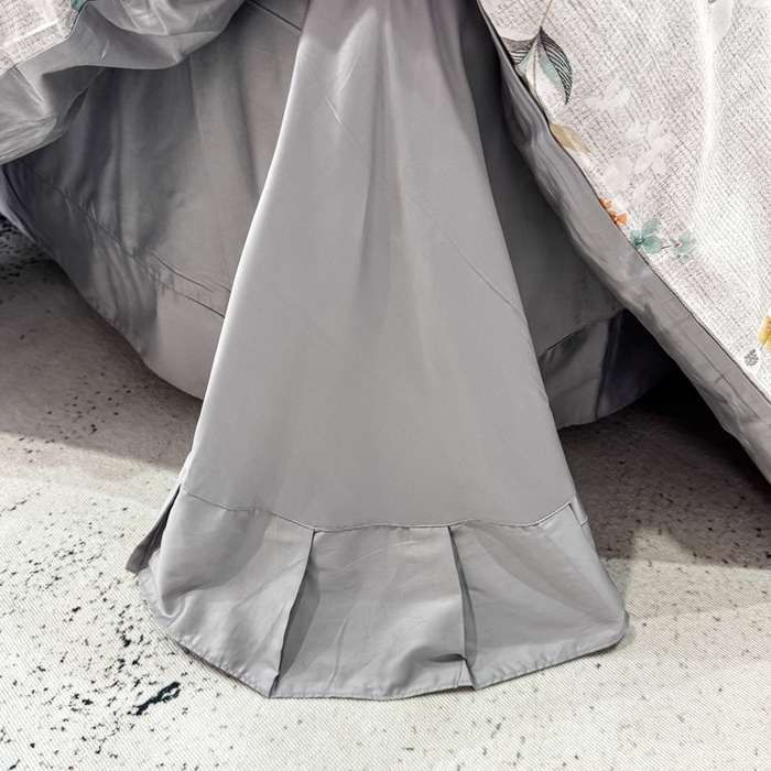 91家纺网 家纺一手货源 找家纺 红日子纺织品 2025新款60s长绒棉纯棉贡缎印花四件套 悠甜-绿