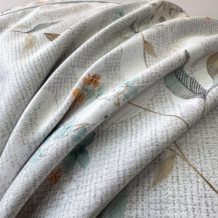 91家纺网 家纺一手货源 找家纺 红日子纺织品 2025新款60s长绒棉纯棉贡缎印花四件套 悠甜-绿