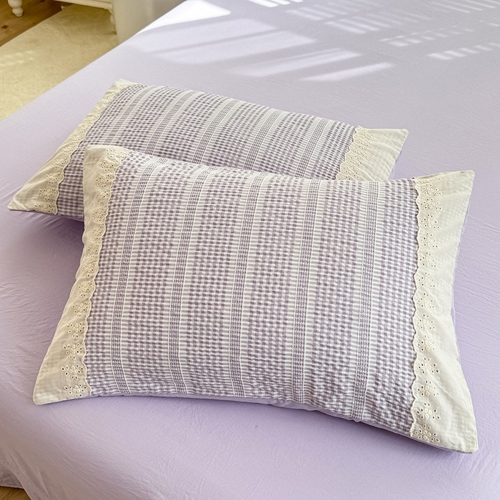 91家纺网 家纺一手货源 找家纺 大麦家纺 2025新款泡泡棉夏被夏凉被空调被夏被四件套-乐芙 乐芙-紫