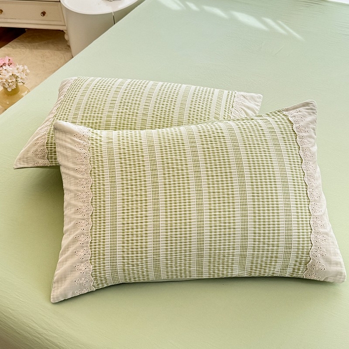 91家纺网 家纺一手货源 找家纺 大麦家纺 2025新款泡泡棉夏被夏凉被空调被夏被四件套-乐芙 乐芙-绿