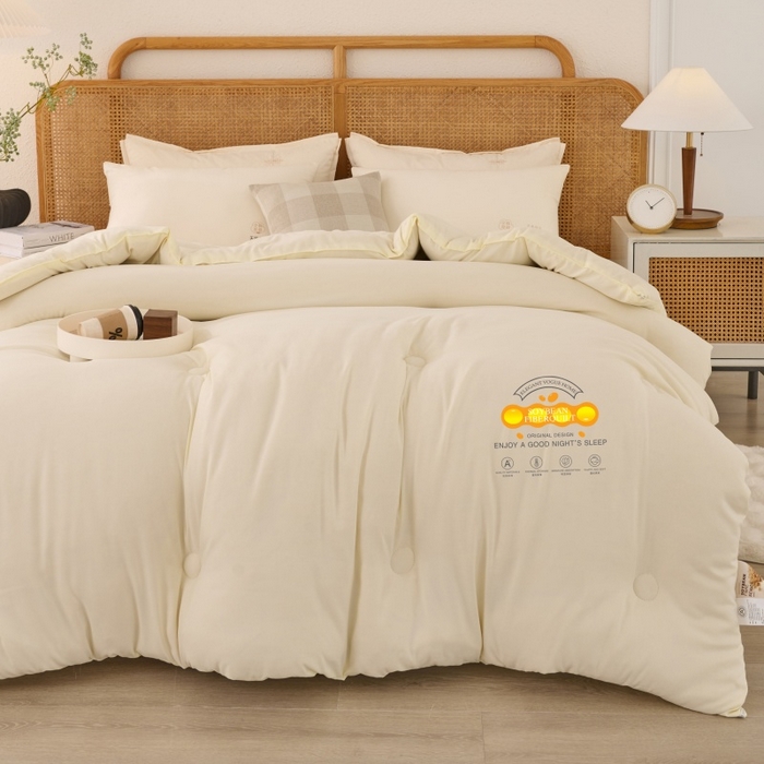 91家纺网 家纺一手货源 找家纺 瑶瑶家居床垫 2025新款大豆黄金被被子被芯 黄金被黄色