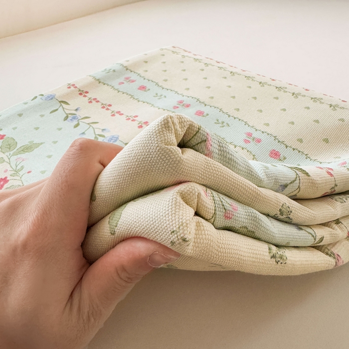 91家纺网 家纺一手货源 找家纺 梵朴 2025新款原棉老粗布床单凉席席子三件套 花丛兔