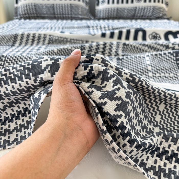 91家纺网 家纺一手货源 找家纺 梵朴 2025新款原棉老粗布床单凉席席子三件套 米兰