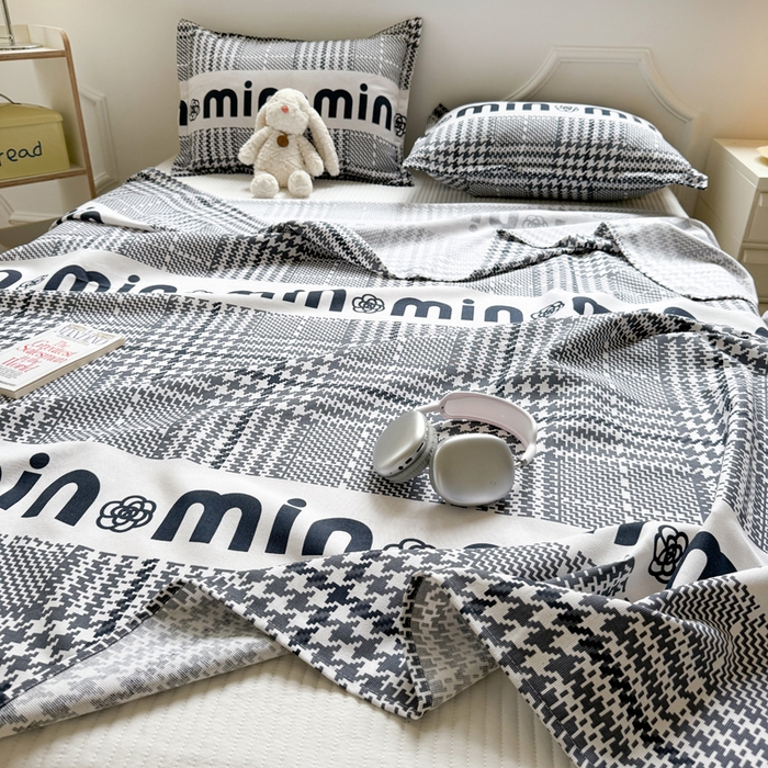 91家纺网 家纺一手货源 找家纺 梵朴 2025新款原棉老粗布床单凉席席子三件套 米兰