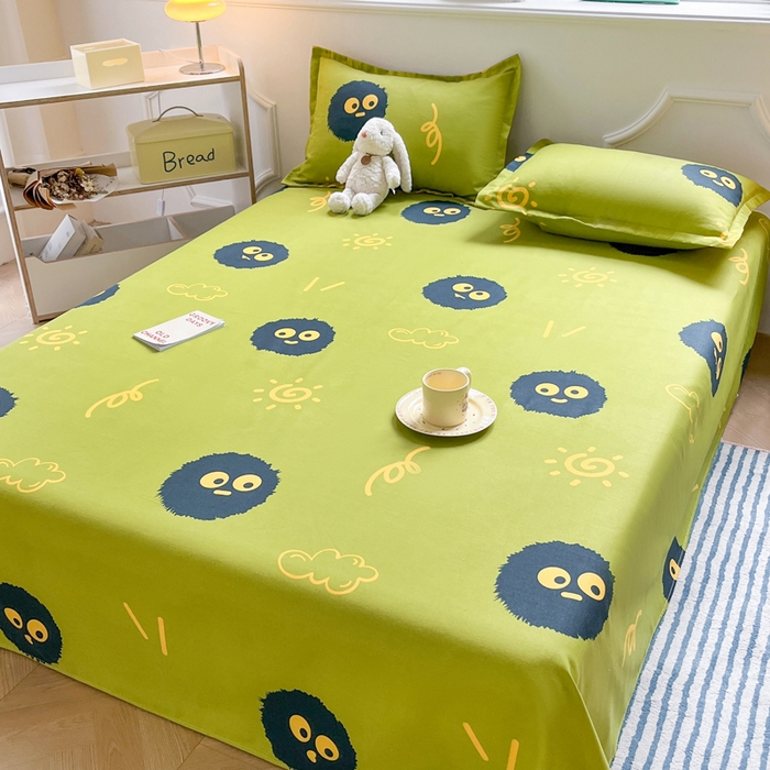 91家纺网 家纺一手货源 找家纺 梵朴 2025新款原棉老粗布床单凉席席子三件套 千寻煤球