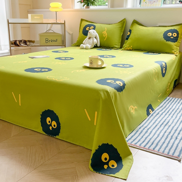 91家纺网 家纺一手货源 找家纺 梵朴 2025新款原棉老粗布床单凉席席子三件套 千寻煤球