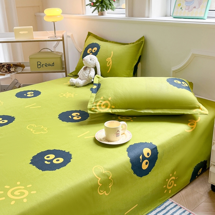 91家纺网 家纺一手货源 找家纺 梵朴 2025新款原棉老粗布床单凉席席子三件套 千寻煤球