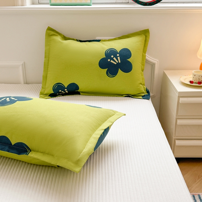 91家纺网 家纺一手货源 找家纺 梵朴 2025新款原棉老粗布床单凉席席子三件套 生如夏花