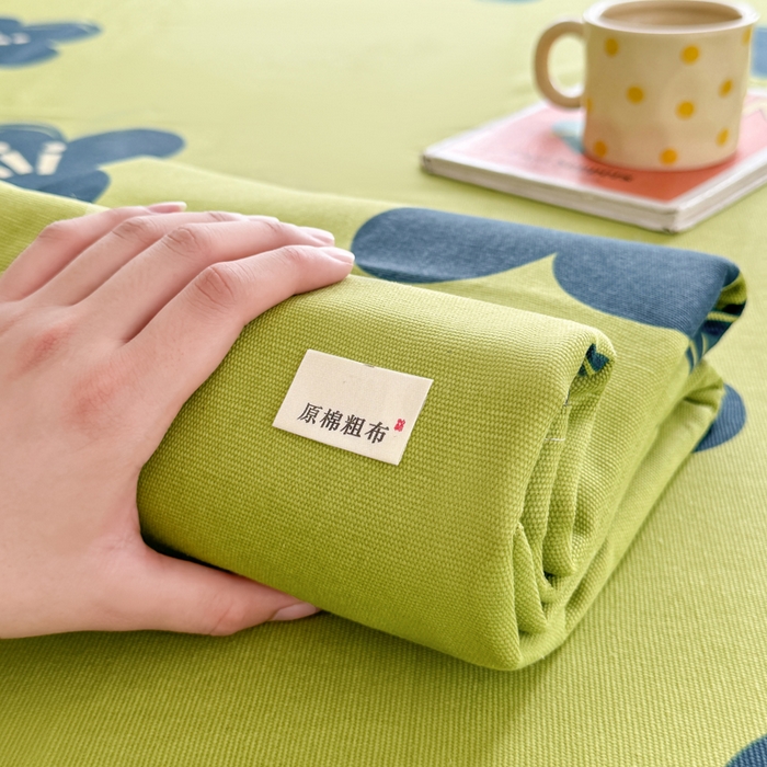 91家纺网 家纺一手货源 找家纺 梵朴 2025新款原棉老粗布床单凉席席子三件套 生如夏花