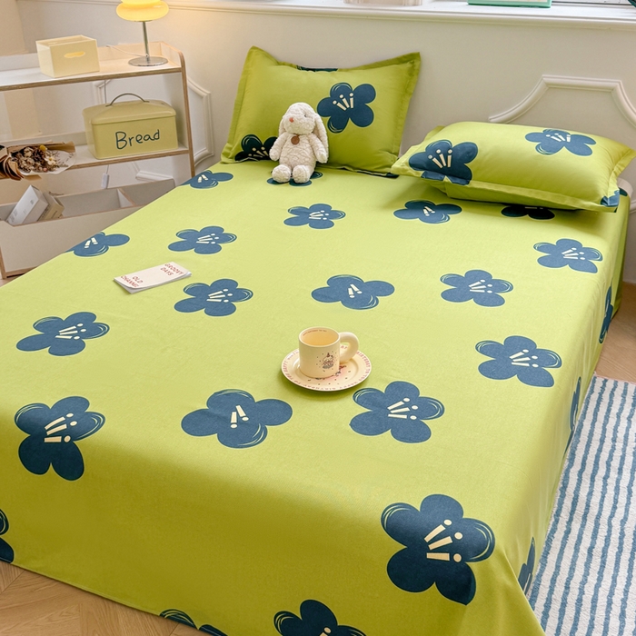 91家纺网 家纺一手货源 找家纺 梵朴 2025新款原棉老粗布床单凉席席子三件套 生如夏花