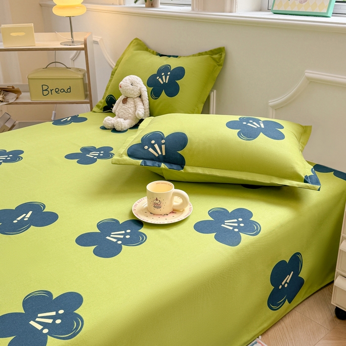 91家纺网 家纺一手货源 找家纺 梵朴 2025新款原棉老粗布床单凉席席子三件套 生如夏花