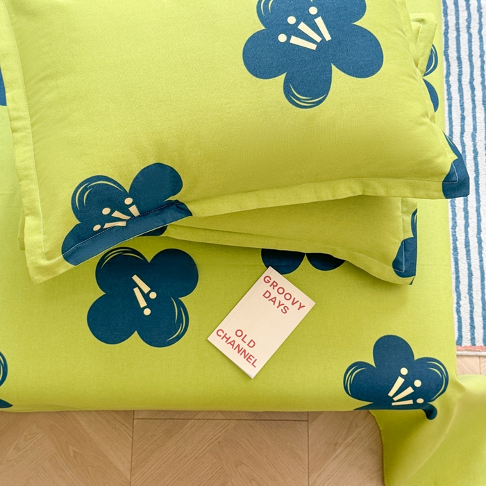 91家纺网 家纺一手货源 找家纺 梵朴 2025新款原棉老粗布床单凉席席子三件套 生如夏花