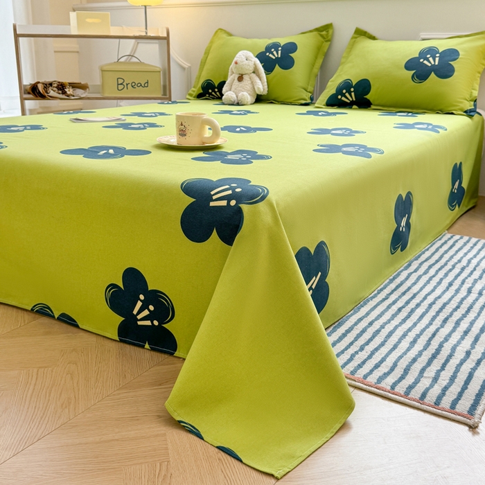 91家纺网 家纺一手货源 找家纺 梵朴 2025新款原棉老粗布床单凉席席子三件套 生如夏花