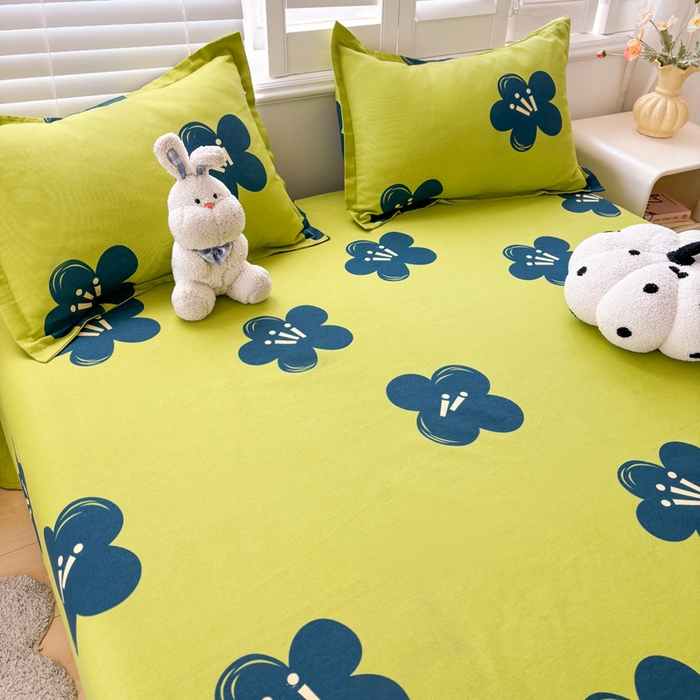 91家纺网 家纺一手货源 找家纺 梵朴 2025新款原棉老粗布床单凉席席子三件套 生如夏花