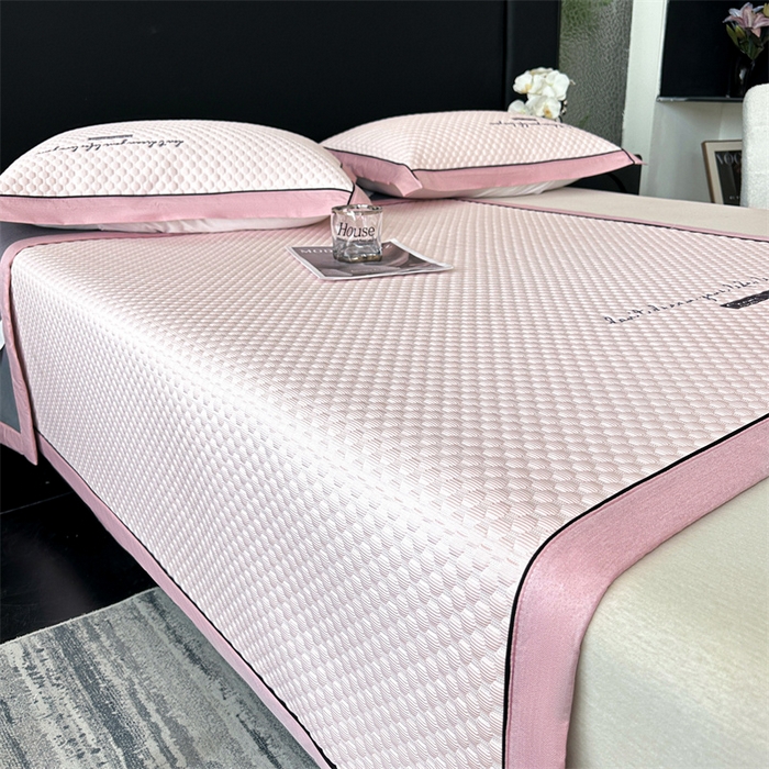 91家纺网 家纺一手货源 找家纺 笙意家纺 2025新款A类豆豆凉感软席席子凉席-赫拉 赫拉-清新粉