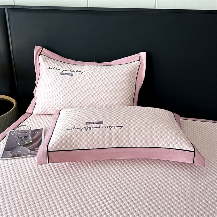 91家纺网 家纺一手货源 找家纺 笙意家纺 2025新款A类豆豆凉感软席席子凉席-赫拉 赫拉-清新粉