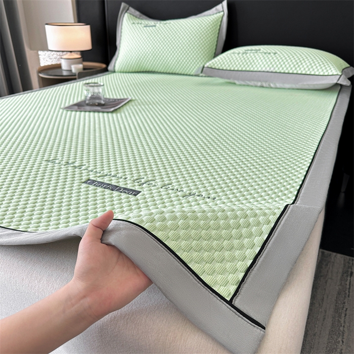 91家纺网 家纺一手货源 找家纺 笙意家纺 2025新款A类豆豆凉感软席席子凉席-赫拉 赫拉-薄荷绿