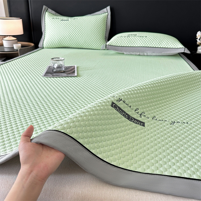 91家纺网 家纺一手货源 找家纺 笙意家纺 2025新款A类豆豆凉感软席席子凉席-赫拉 赫拉-薄荷绿