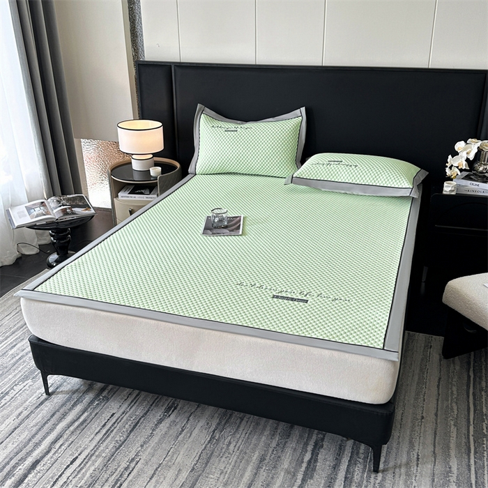 91家纺网 家纺一手货源 找家纺 笙意家纺 2025新款A类豆豆凉感软席席子凉席-赫拉 赫拉-薄荷绿