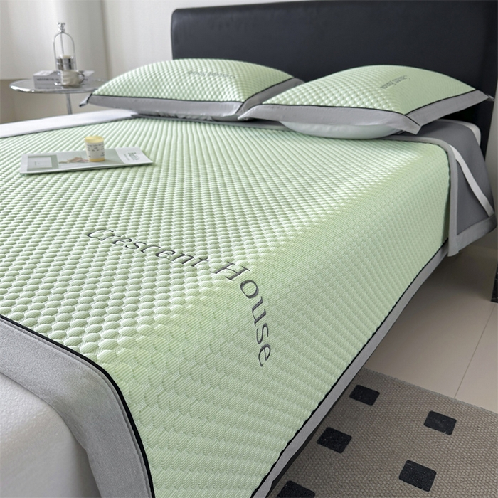 91家纺网 家纺一手货源 找家纺 笙意家纺 2025新款A类豆豆凉感软席席子凉席-赫拉 夏至-薄荷绿