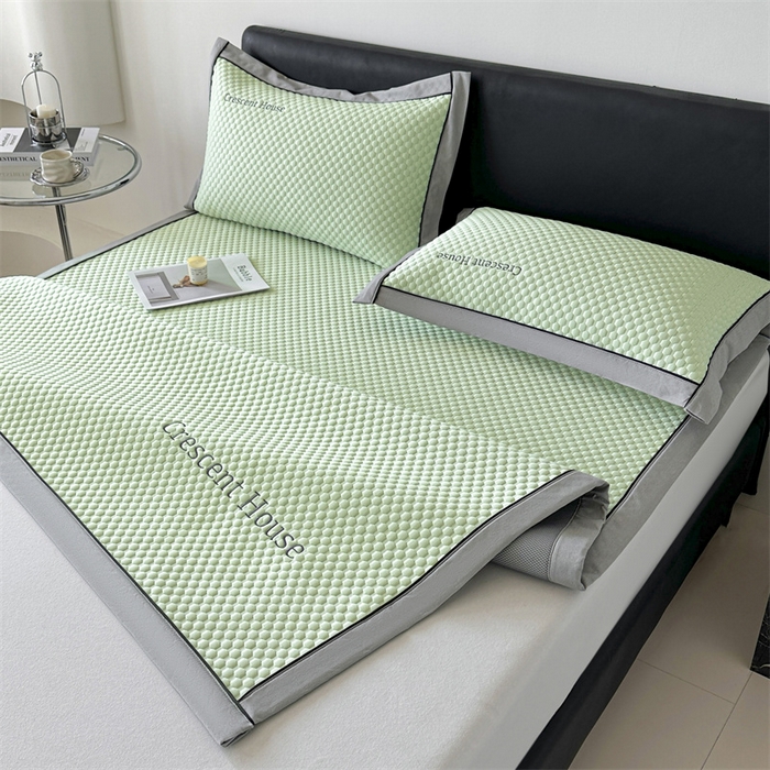 91家纺网 家纺一手货源 找家纺 笙意家纺 2025新款A类豆豆凉感软席席子凉席-夏至 夏至-薄荷绿