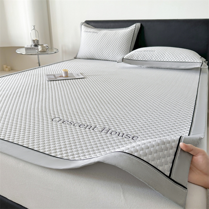 91家纺网 家纺一手货源 找家纺 笙意家纺 2025新款A类豆豆凉感软席席子凉席-夏至 夏至-淡雅灰