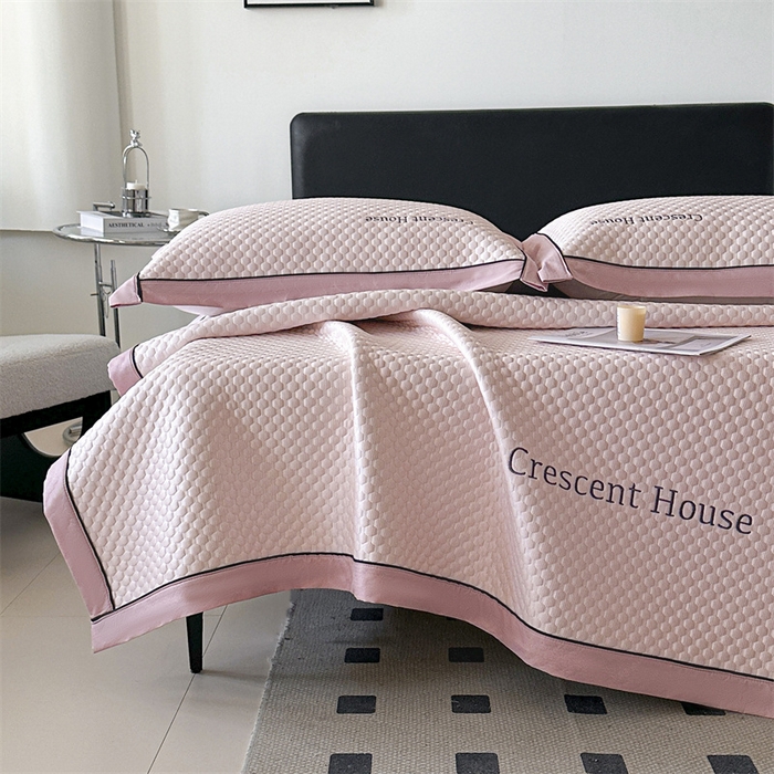 91家纺网 家纺一手货源 找家纺 笙意家纺 2025新款A类豆豆凉感软席席子凉席-夏至 夏至-清新粉