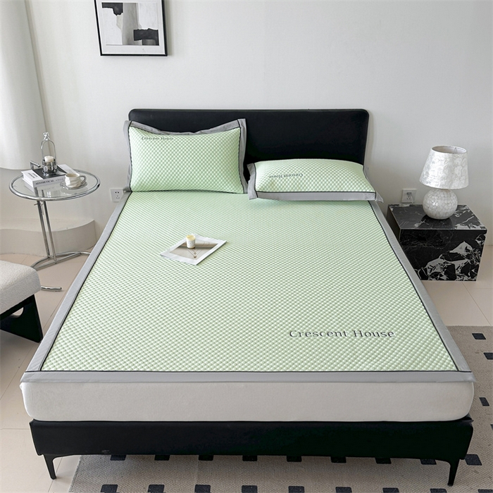 91家纺网 家纺一手货源 找家纺 笙意家纺 2025新款A类豆豆凉感软席席子凉席-夏至 夏至-薄荷绿