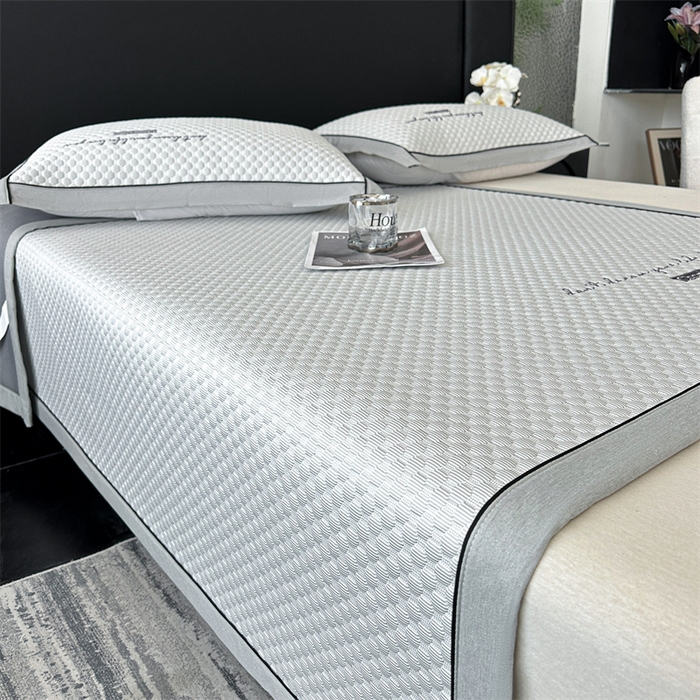 91家纺网 家纺一手货源 找家纺 笙意家纺 2025新款A类豆豆凉感软席席子凉席-夏至 赫拉-淡雅灰