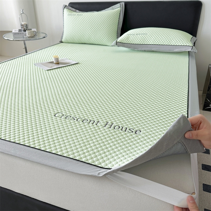 91家纺网 家纺一手货源 找家纺 笙意家纺 2025新款A类豆豆凉感软席席子凉席-夏至 夏至-薄荷绿