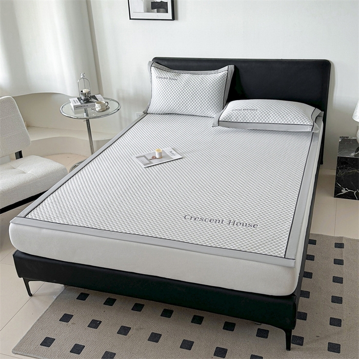 91家纺网 家纺一手货源 找家纺 笙意家纺 2025新款A类豆豆凉感软席席子凉席-夏至 夏至-淡雅灰