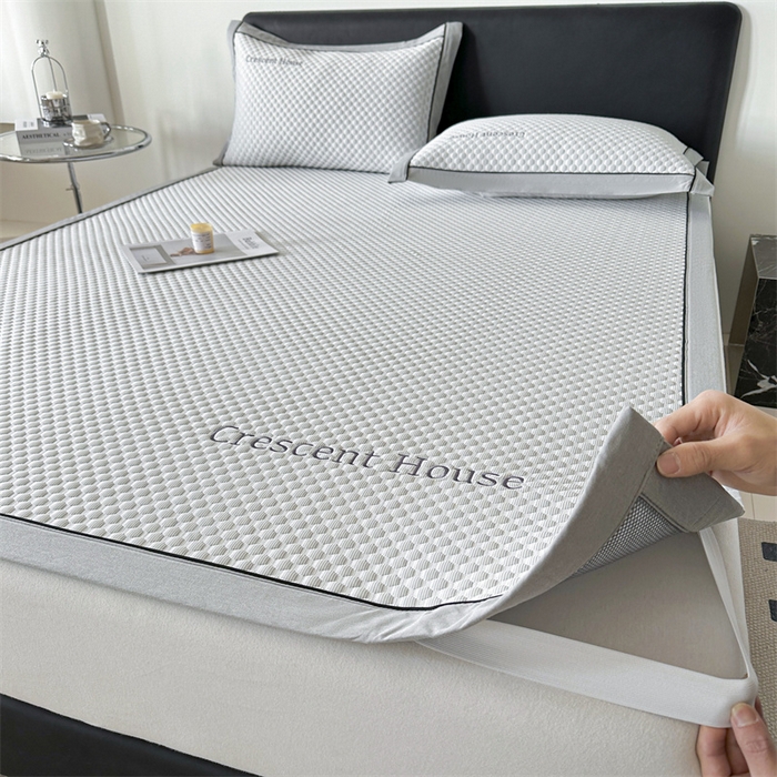 91家纺网 家纺一手货源 找家纺 笙意家纺 2025新款A类豆豆凉感软席席子凉席-夏至 夏至-淡雅灰