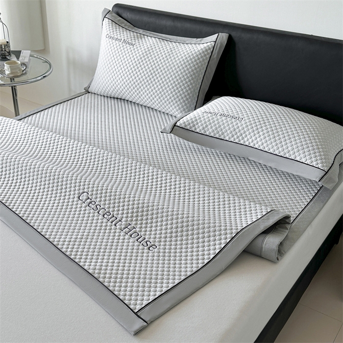 91家纺网 家纺一手货源 找家纺 笙意家纺 2025新款A类豆豆凉感软席席子凉席-夏至 夏至-淡雅灰