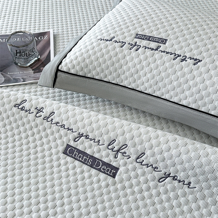 91家纺网 家纺一手货源 找家纺 笙意家纺 2025新款A类豆豆凉感软席席子凉席-夏至 赫拉-淡雅灰