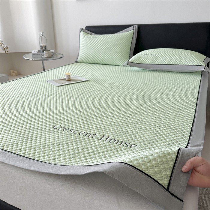 91家纺网 家纺一手货源 找家纺 笙意家纺 2025新款A类豆豆凉感软席席子凉席-夏至 夏至-薄荷绿