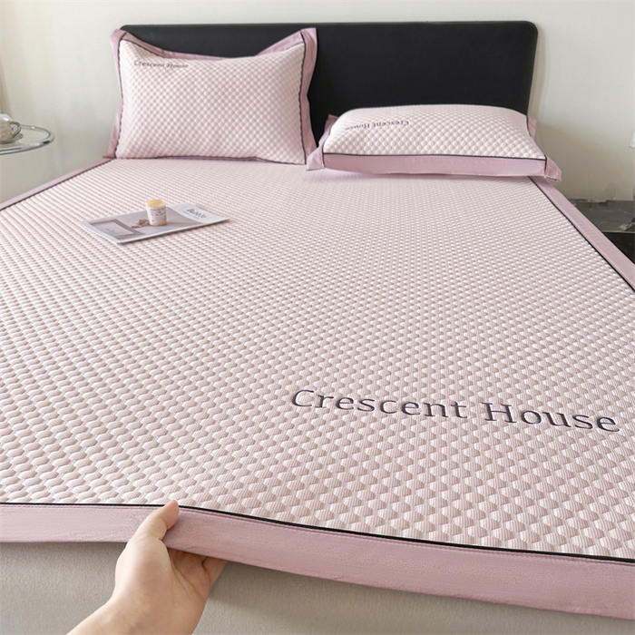 91家纺网 家纺一手货源 找家纺 笙意家纺 2025新款A类豆豆凉感软席席子凉席-夏至 夏至-清新粉