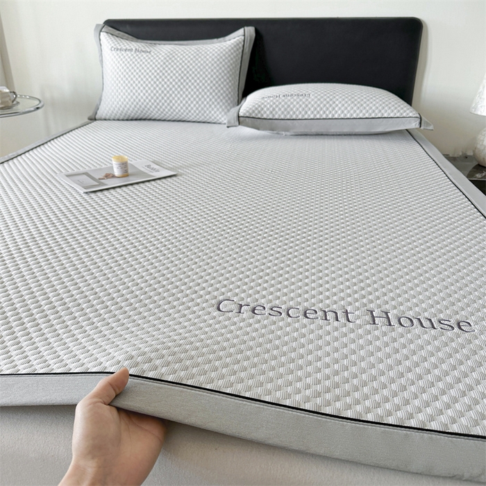 91家纺网 家纺一手货源 找家纺 笙意家纺 2025新款A类豆豆凉感软席席子凉席-夏至 夏至-淡雅灰