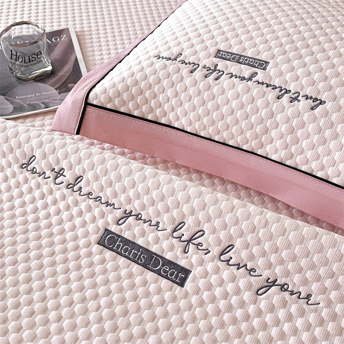 91家纺网 家纺一手货源 找家纺 笙意家纺 2025新款A类豆豆凉感软席席子凉席-夏至 赫拉-清新粉